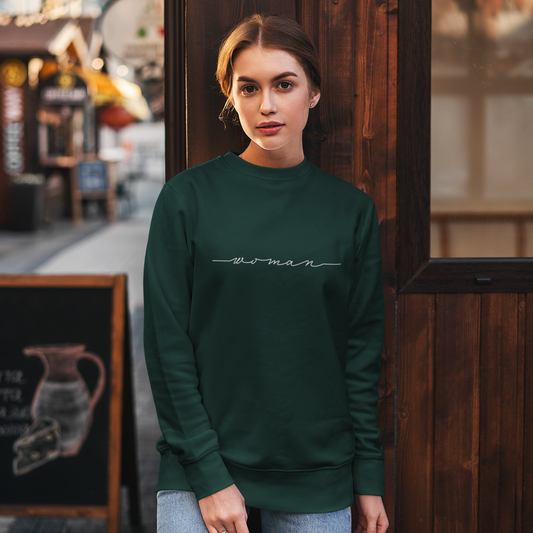 Woman Script Crew Neck