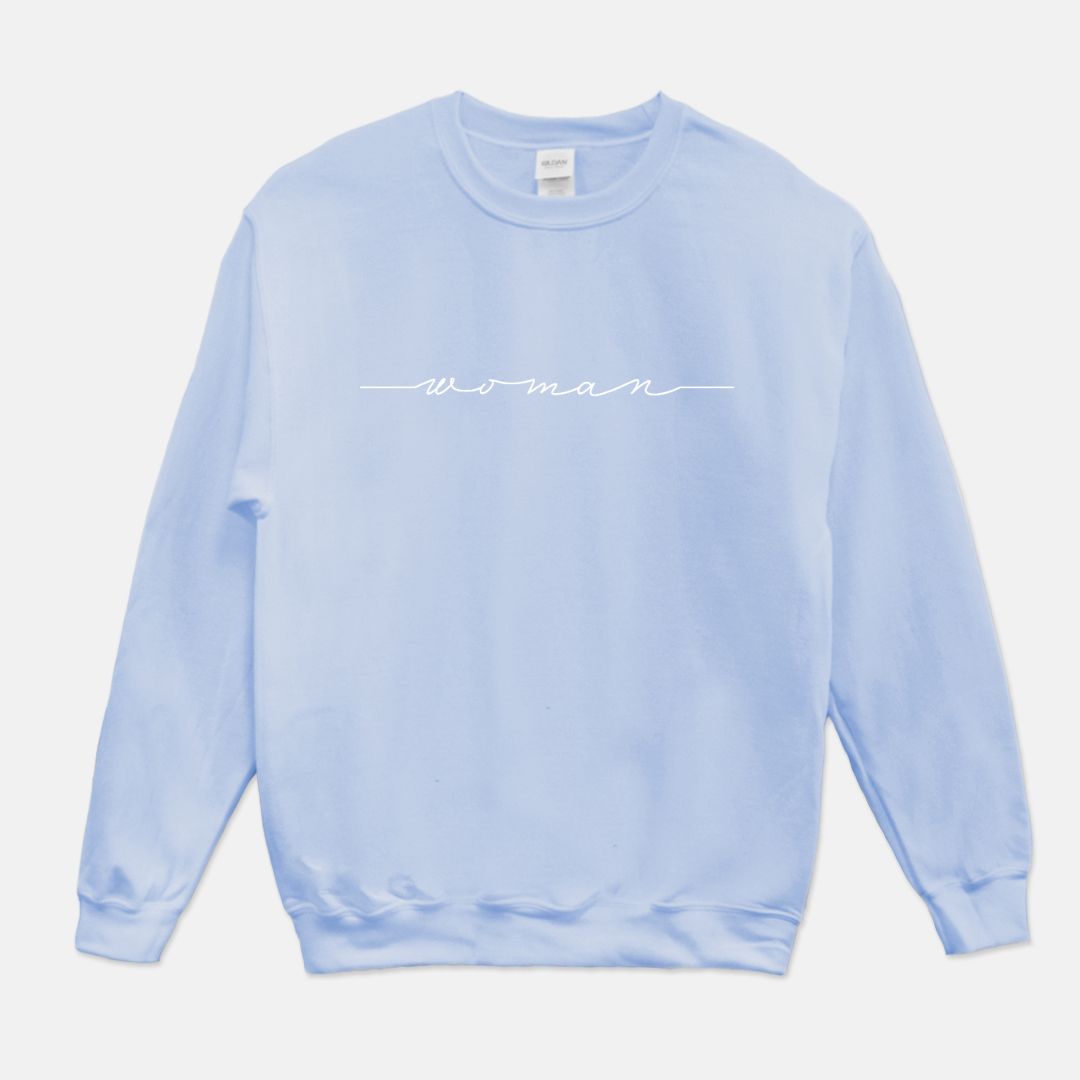 Woman Script Crew Neck
