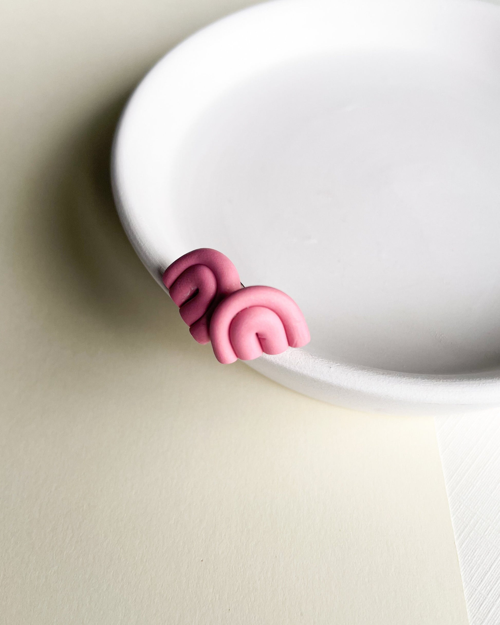 CLAY EARRINGS | Lightweight + handmade | Rainbow earring
