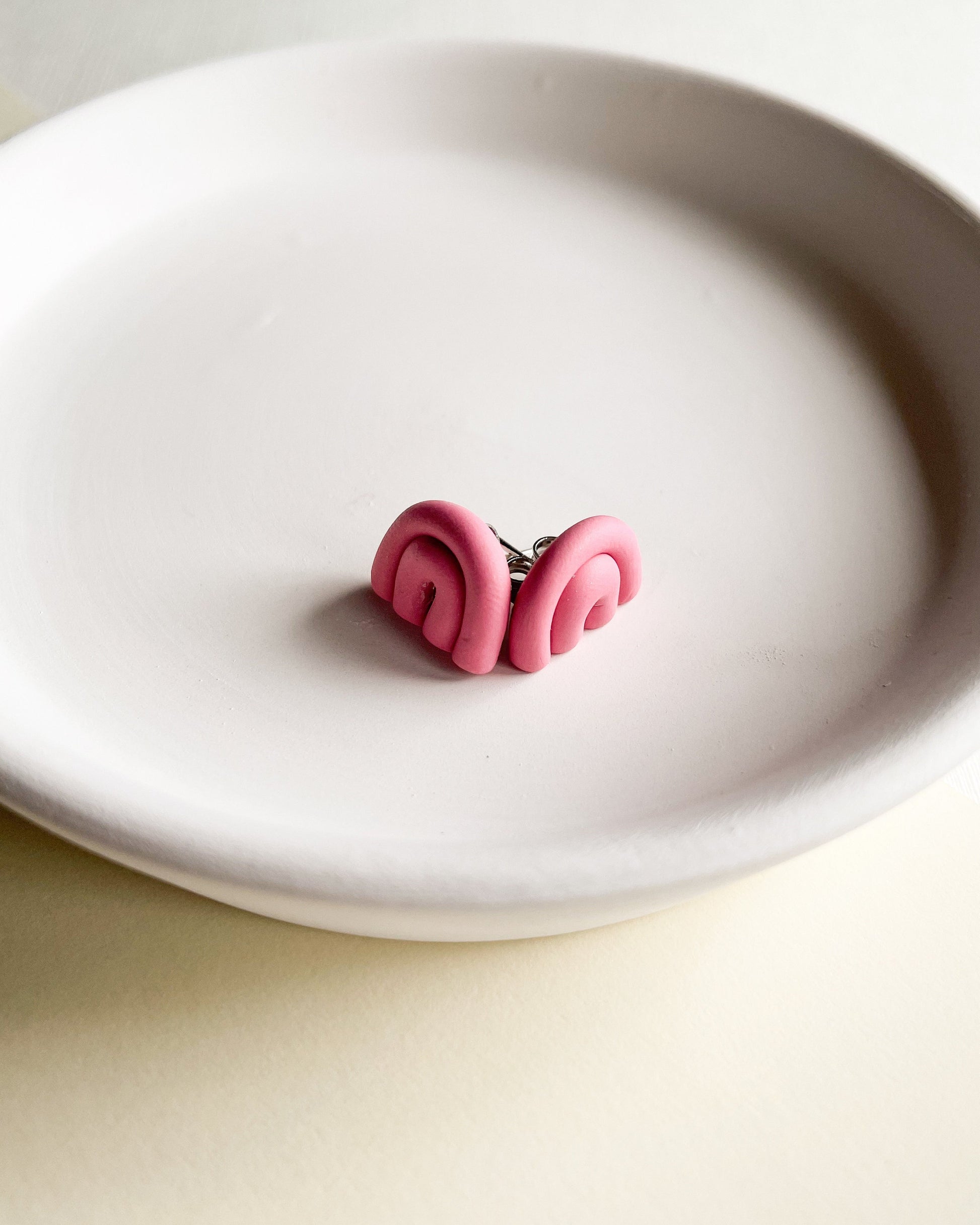 CLAY EARRINGS | Lightweight + handmade | Rainbow earring