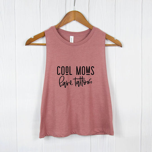 Cool Moms Have Tattoos Cropped Tank